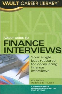 Vault Guide to Finance Interviews 9781581311662