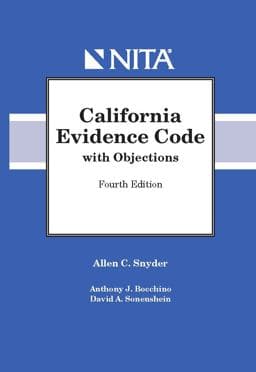 California Evidence Code with Objections 9781601566959
