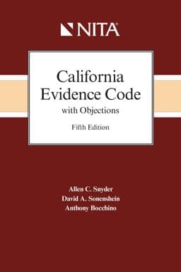 California Evidence Code with Objections 9781601568946