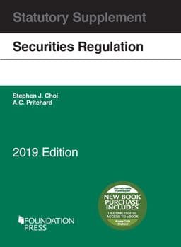 Securities Regulation Statutory Supplement, 2019 Edition 9781642429183