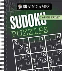 Brain Games - Large Print: Sudoku Puzzles (Dark Gray) 9781645582670