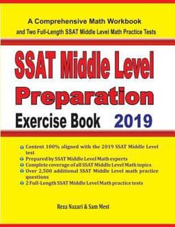 SSAT Middle Level Math Preparation Exercise Book 9781646120147
