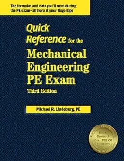 Quick Reference for the Mechanical Engineering PE Exam 9781888577143