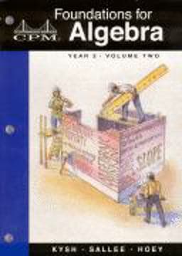 Foundations for Algebra 9781931287081