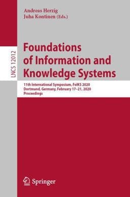 Foundations of Information and Knowledge Systems 9783030399504