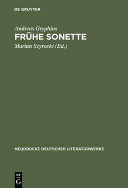 Frühe Sonette 9783110916805