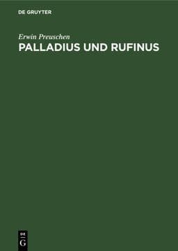 Palladius und Rufinus 9783111552590