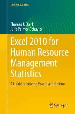 Excel 2010 for Human Resource Management Statistics 9783319106502