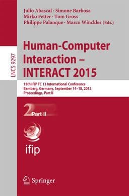 Human-Computer Interaction - INTERACT 2015 9783319226682