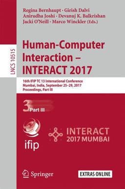 Human-Computer Interaction - INTERACT 2017 9783319676869