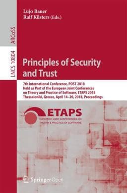 Principles of Security and Trust 9783319897219