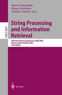 String Processing and Information Retrieval 9783540201779