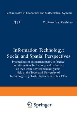 Information Technology: Social and Spatial Perspectives 9783540501589