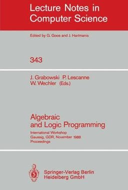 Algebraic and Logic Programming 9783540506676