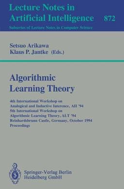 Algorithmic Learning Theory 9783540585206