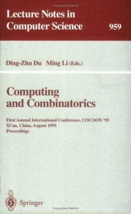 Computing and Combinatorics 9783540602163