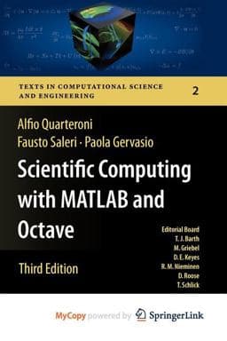 Scientific Computing with MATLAB and Octave 9783642124310