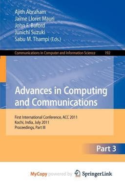 Advances in Computing and Communications, Part III 9783642227219