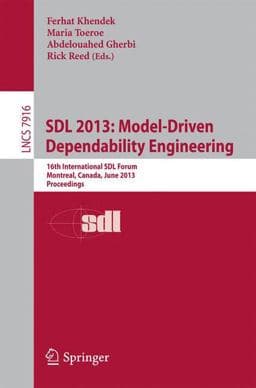 SDL 2013: Model Driven Dependability Engineering 9783642389115