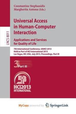 Universal Access in Human-Computer Interaction 9783642391958
