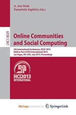 Online Communities and Social Computing 9783642393723