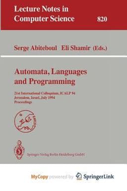 Automata, Languages, and Programming 9783662186428