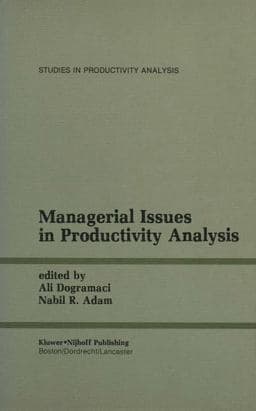 Managerial Issues in Productivity Analysis 9789401087056