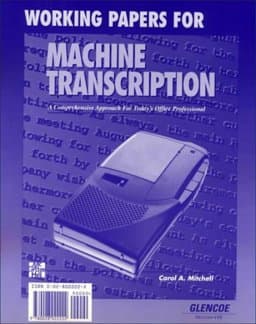 Machine Transcription 1995- Working Papers:Short Course 9780028022222