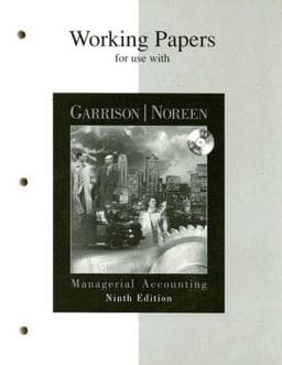 Working Papers for Use with Managerial Accounting 9780072430301