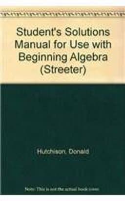 Student's Solutions Manual for use with Beginning Algebra 9780072828290
