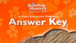 Reading Mastery Reading/Literature Strand Grade 1, Answer Key 9780076124664