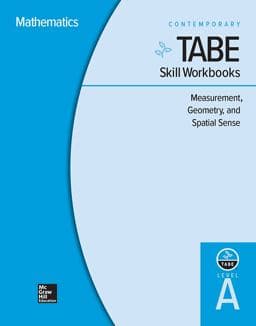 TABE Skill Workbooks Level a: Measurement, Geometry, and Spatial Sense - 10 Pack 9780076603848