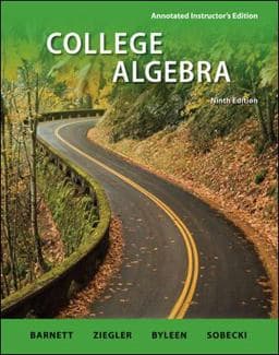 Annotated Instructor's Edition College Algebra 9780077297138