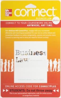 Connect 2-Semester Access Card for Brown Bus Law 9780077488802