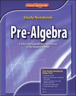 Pre-Algebra, Study Notebook 9780078907487