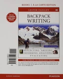 Backpack Writing, Books a la Carte Edition 9780133863512