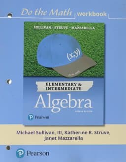 Do the Math Workbook for Elementary and Intermediate Algebra 9780134591940