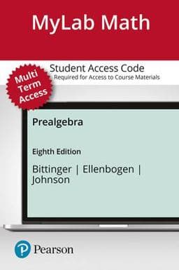 MyLab Math with Pearson EText -- Standalone Access Card -- for Prealgebra 9780135184370