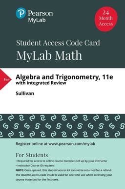 Algebra and Trigonometry -- Mylab Math with Pearson EText Access Code 9780135202746