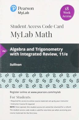 MyLab Math with Pearson EText -- 18 Week Standalone Access Card -- for Algebra and Trigonometry 9780135909676