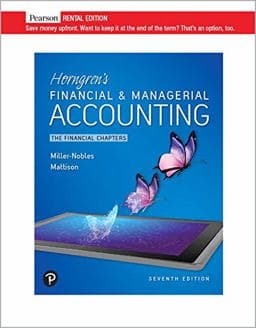 Horngren's Financial and Managerial Accounting 9780136505310