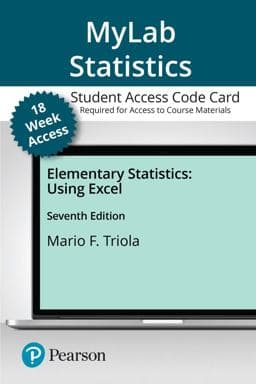 MyLab Statistics with Pearson EText for Elementary Statistics Using Excel -- Access Card (18 Weeks) 9780136937432