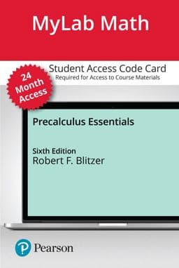 MyLab Math with Pearson EText -- Access Card -- for Precalculus Essentials -- 24 Months 9780137417636