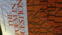 The Poem in Question 9780155706545