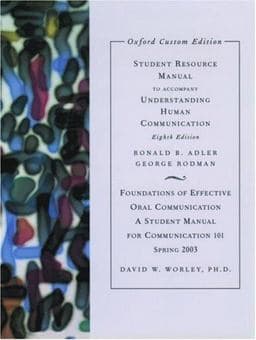 Student Resource Manual for Understanding Human Communication 8E 9780195166576