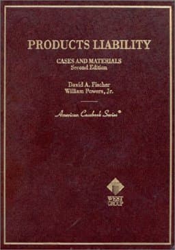 Cases and Materials on Products Liability 9780314035110