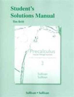 Student Solutions Manual for Precalculus 9780321926241