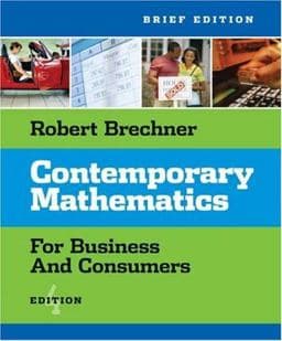 Contemporary Mathematics for Business and Consumers 9780324304558