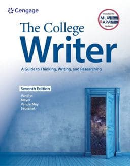 The College Writer: a Guide to Thinking, Writing, and Researching (w/ MLA9E Update) 9780357505847