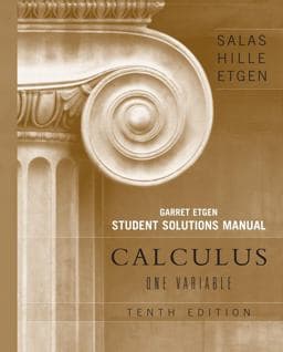 Calculus: One Variable, 10e Chapters 1 - 12 Student Solutions Manual 9780470105535